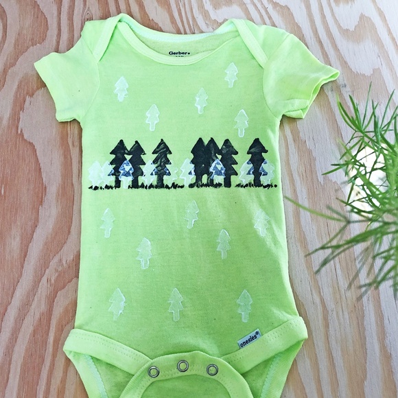 green baby onesie